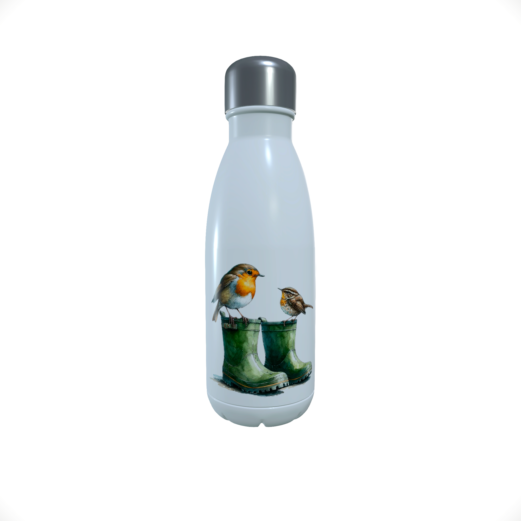 Robin and Wren thermal drinks bottle - Click Image to Close